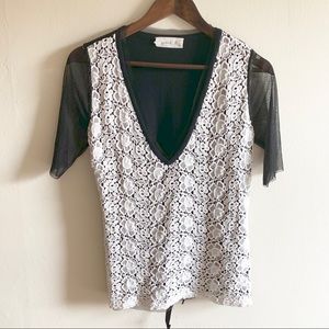 Laurie b. - Lace front sweater